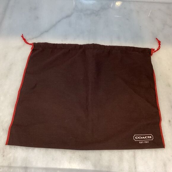 Coach Brown Velvet Drawstring Dust Bag - Picture 1 of 6